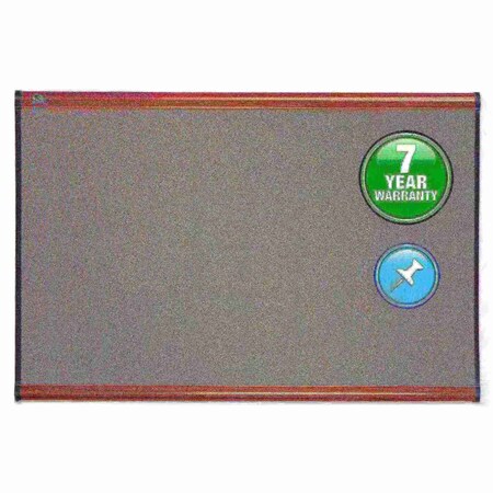 Quartet® Prestige Bulletin Board, Brown Graphite-Blend Surface, 72 x 48, Cherry Frame B247LC
